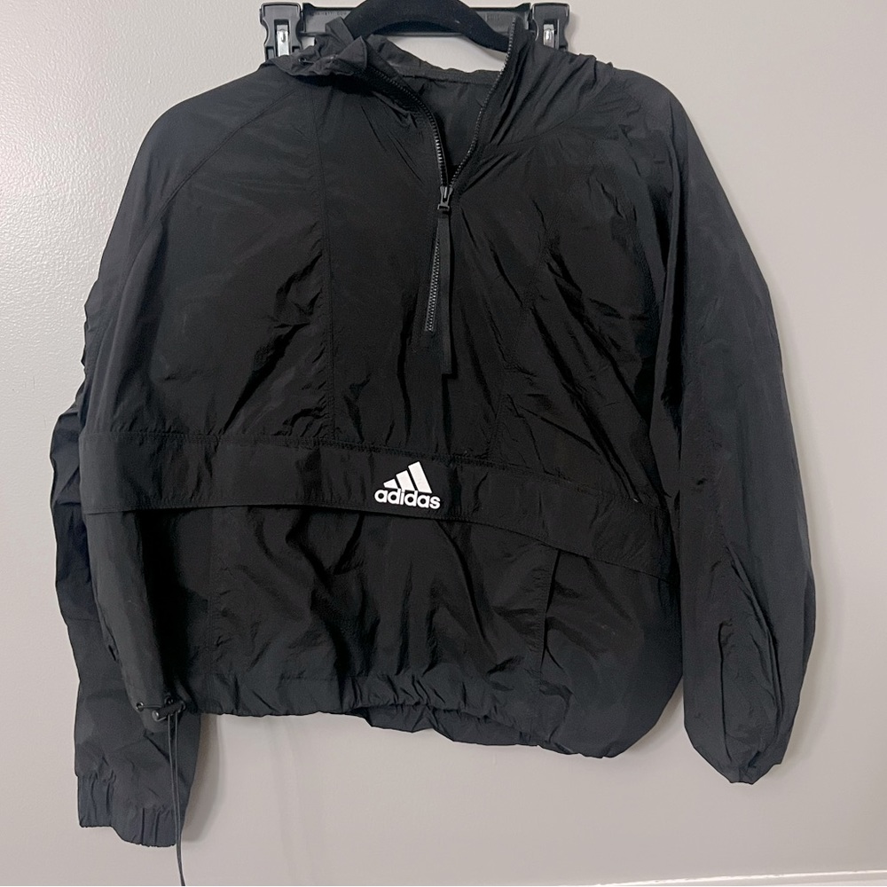 Adidas hooded windbreaker. Size small.